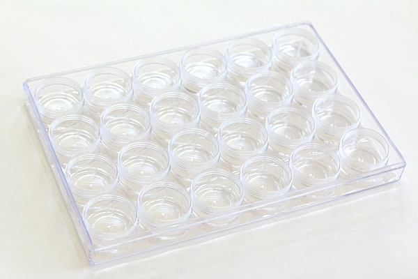 clear bead organizer for mixing colors