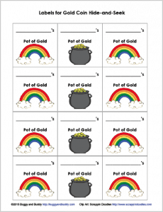labels for st. patrick's day math game
