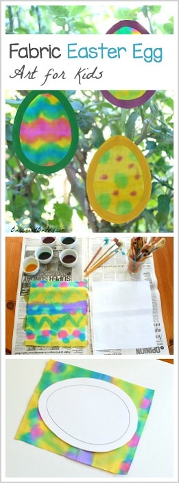 Fabric Easter Egg Suncatcher Craft for Kids