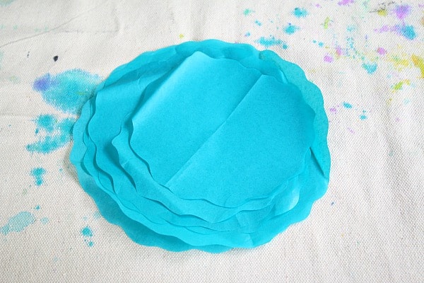 stack your tissue paper circles