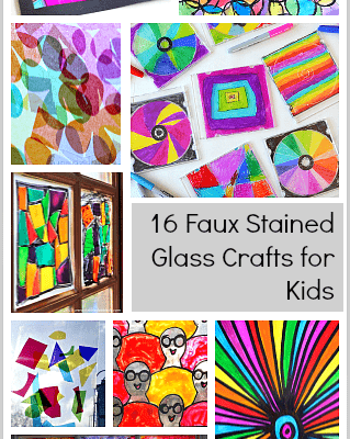 16 Faux Stained Glass Crafts for Kids