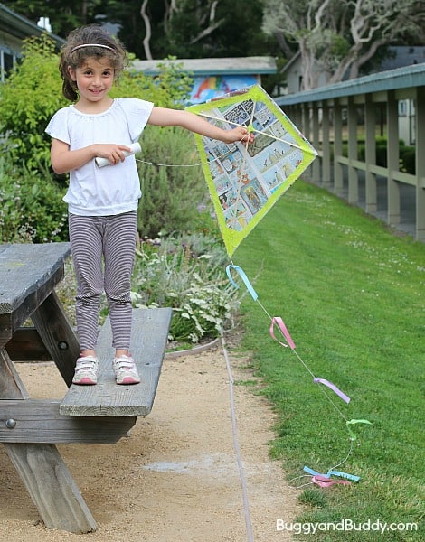 how to make a kite using newspaper