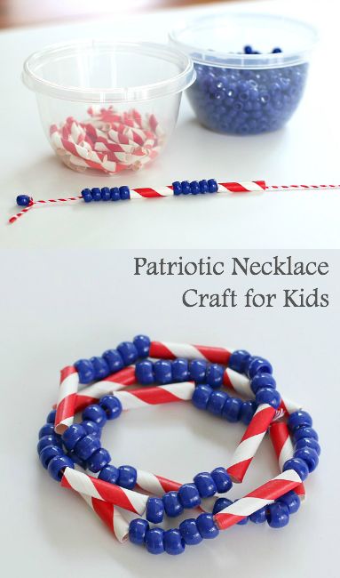 Patriotic Necklace Craft for Kids