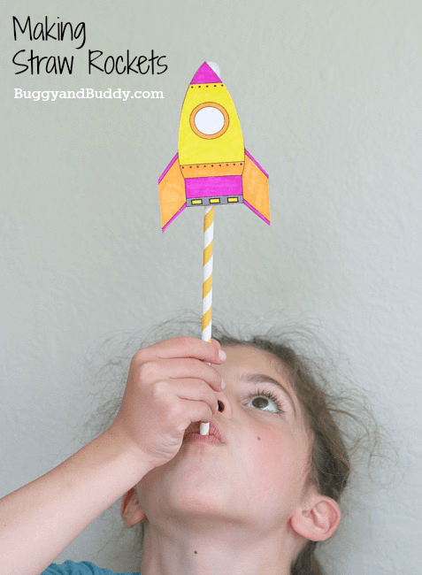 Science for Kids: Making Straw Rockets ~ BuggyandBuddy.com