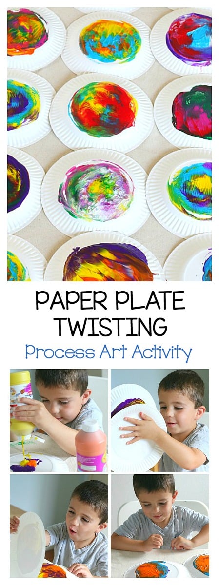 process art for kids: paper plate twisting