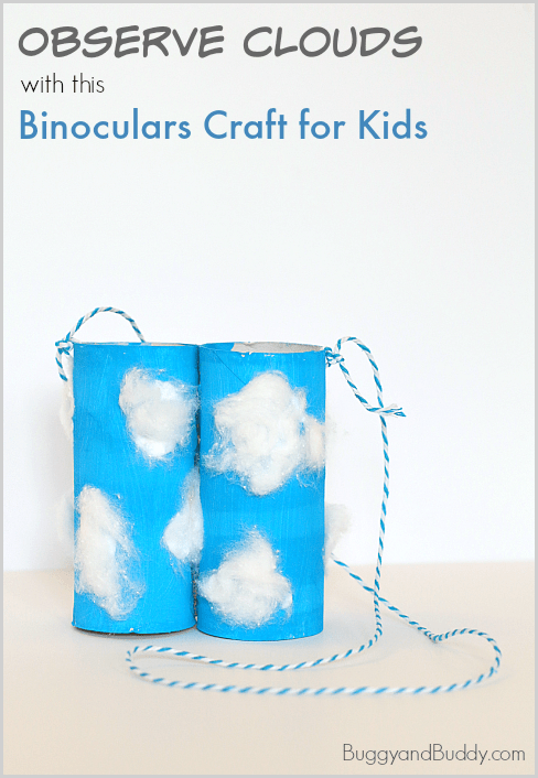 Weather for Kids: Observe Clouds with this Cloud-Themed Toilet Paper Roll Binoculars Craft ~ BuggyandBuddy.com