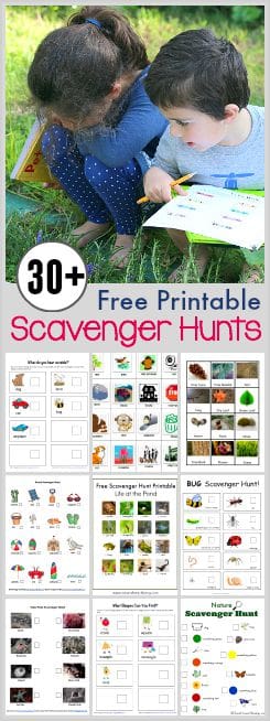 Over 30 Free Printable Scavenger Hunts for Kids