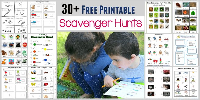 Over 30 Free Printable Scavenger Hunts for Kids