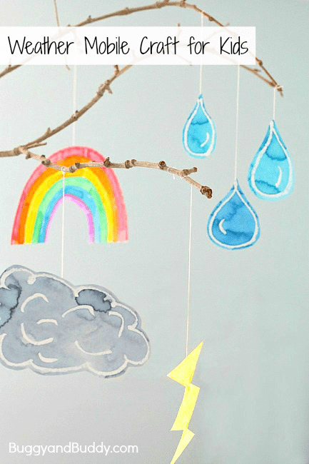 Easy Craft for Kids: Make a Weather Mobile ~ BuggyandBuddy.com
