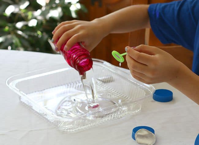 bubble science activity for kids 
