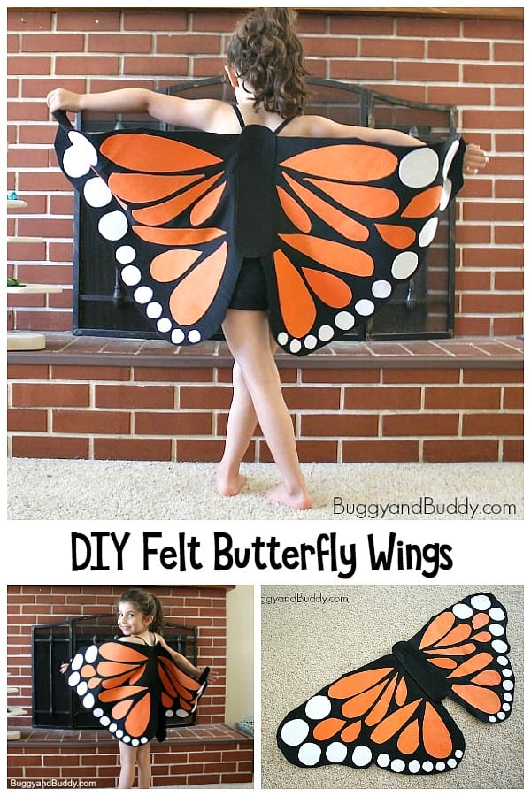 DIY Felt Butterfly Wing tutorial 