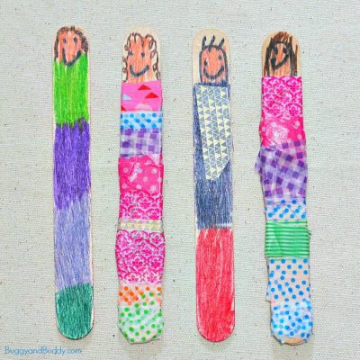 Popsicle Stick Puppet Craft for Kids