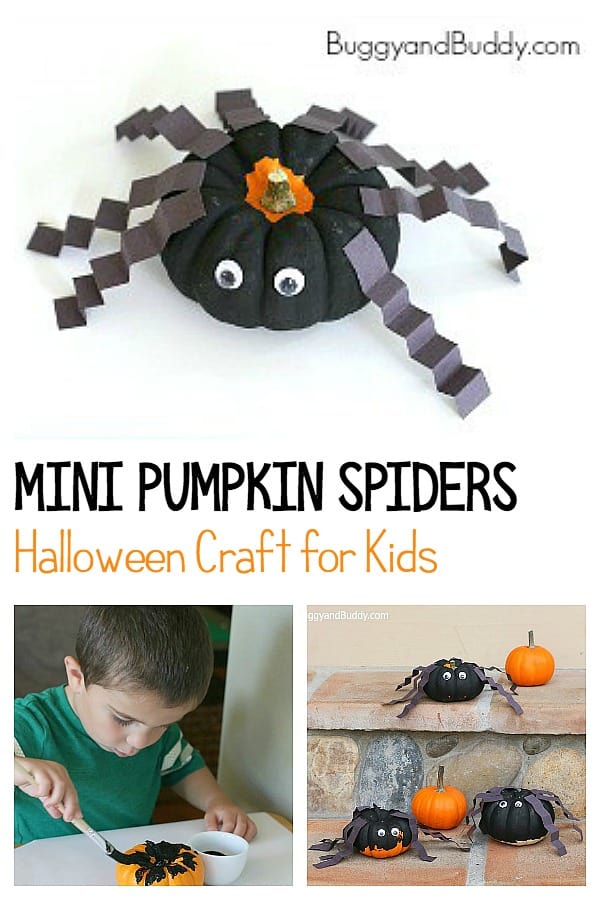 Mini Pumpkin Spider Craft for Halloween: perfect for preschool and kindergarten