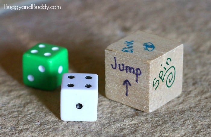Gross Motor Math Game for Kids: Counting Action Dice