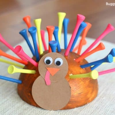 Fine Motor Turkey Craft for Thanksgiving