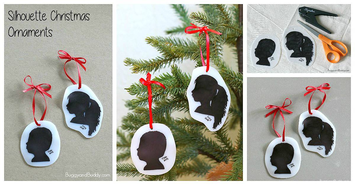 DIY Silhouette Christmas Ornament Craft for Kids