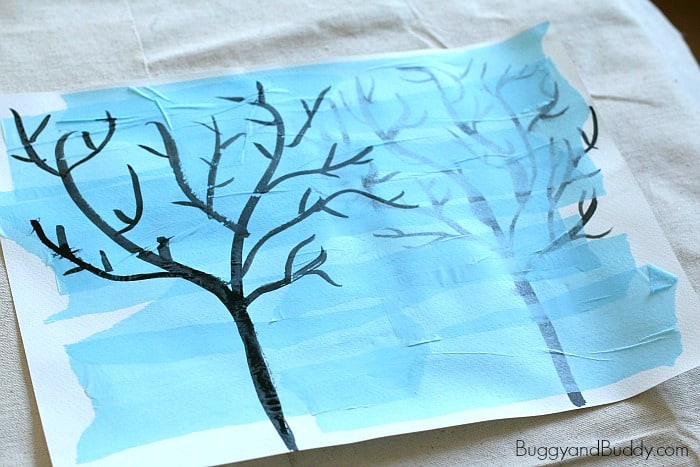 paint another winter tree right onto your artwork 