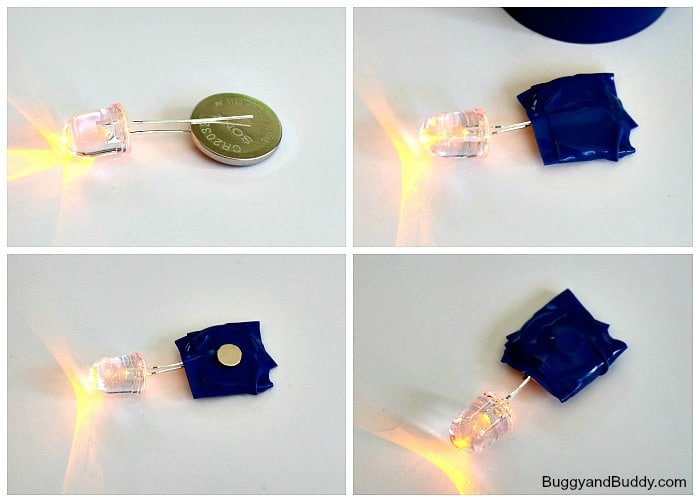 science for kids: how to make LED throwies