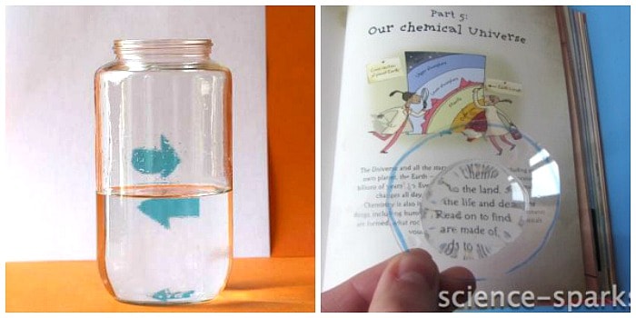 light refraction with water science for kids