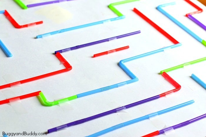 STEM Challenge for Kids: Build a Hexbug Maze with Straws (Fun science activity for a class or rainy day!)