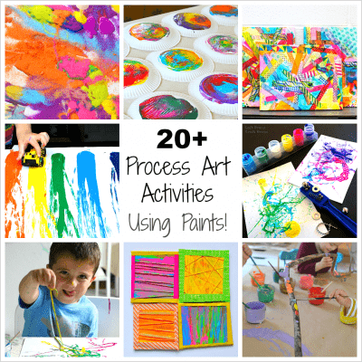 20+ Process Art Activities for Preschoolers Using Paint