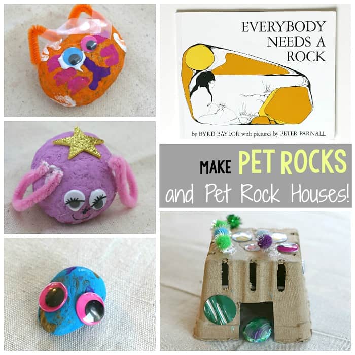 Pet Rocks (and Pet Rock Houses)- Craft for Kids Inspired by the book Everybody Needs a Rock