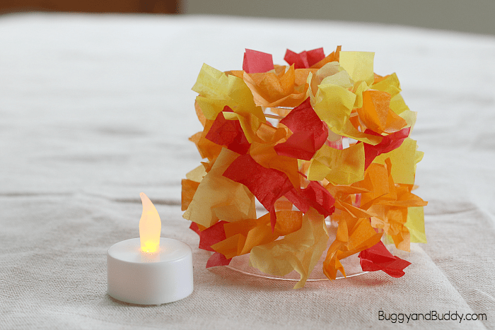 Glowing Campfire Craft for Kids