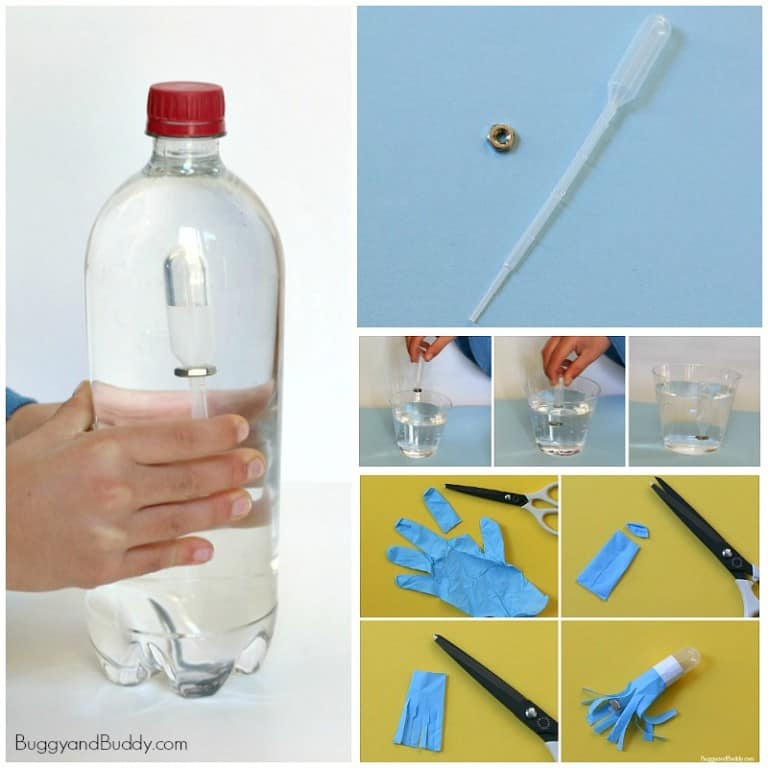 cartesian diver experiment with straw