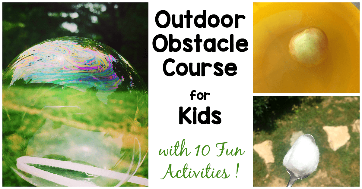 Active Learning Obstacle Course- Fun outdoor play activity perfect for summer and kids of all ages! 