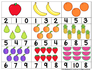 Counting Activity: Fruit Themed Count and Clip Cards - Buggy and Buddy