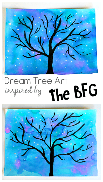 Dream Tree Art Project for Kids inspired by Disney's The BFG