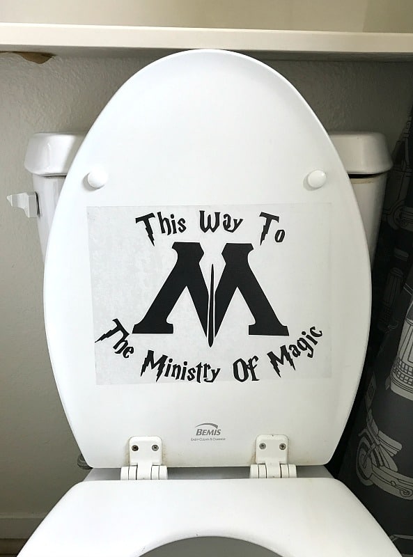 ministry of magic toilet decal