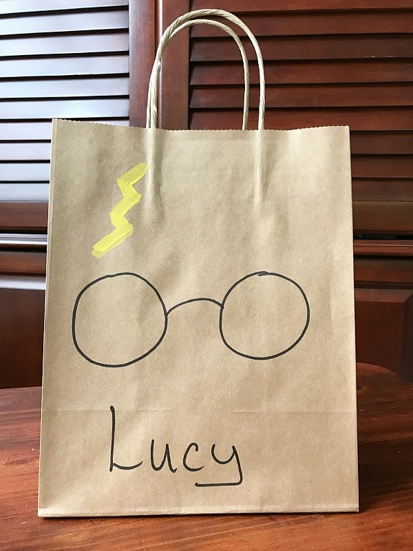 treat bag for harry potter birthday party