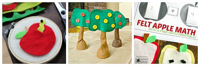 apple crafts for kids made from felt