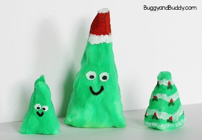 How to make Christmas tree squishy toys: Squishies tutorial- fun sensory craft for kids
