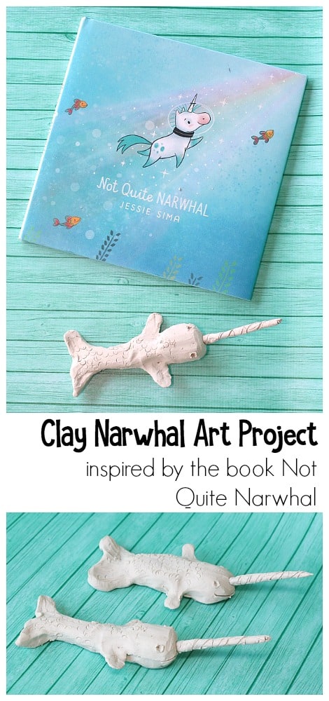 Clay Narwhal Art Project for Kids: Fun ocean and arctic animal craft for kids