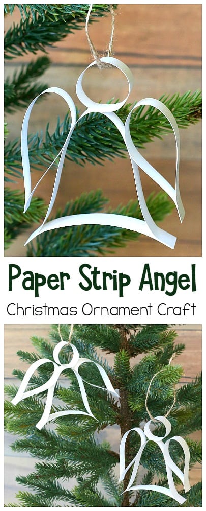 Easy DiY Paper Strip Angel Christmas Ornament Craft for Kids and Adults