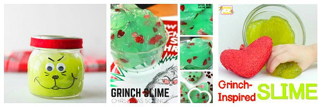 grinch slime recipes for kids for christmas