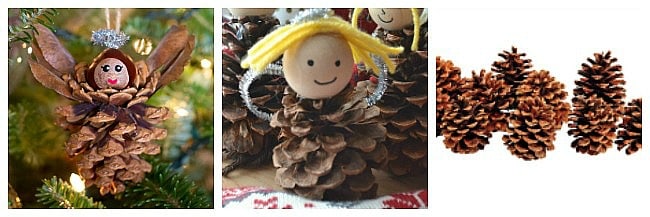 pinecone angel crafts for kids