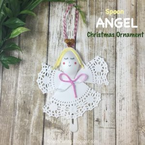 doily and spoon angel craft