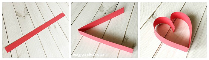 how to make a heart using a strip of paper