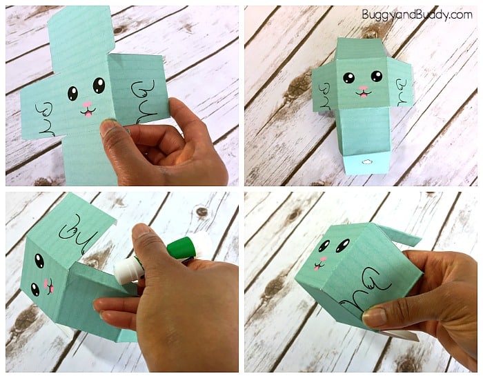 fold and glue your bunny craft