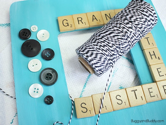 DIY Scrabble Tiles Picture Frame Craft for Mother’s Day