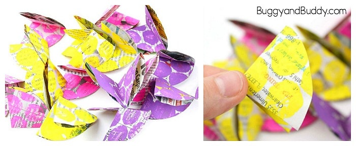 fold your newspaper flowers