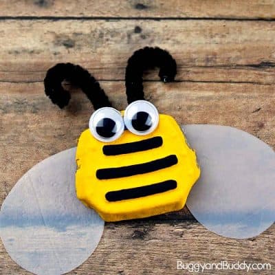 Bumble Bee Craft for Kids Using Recycled Materials - Buggy and Buddy