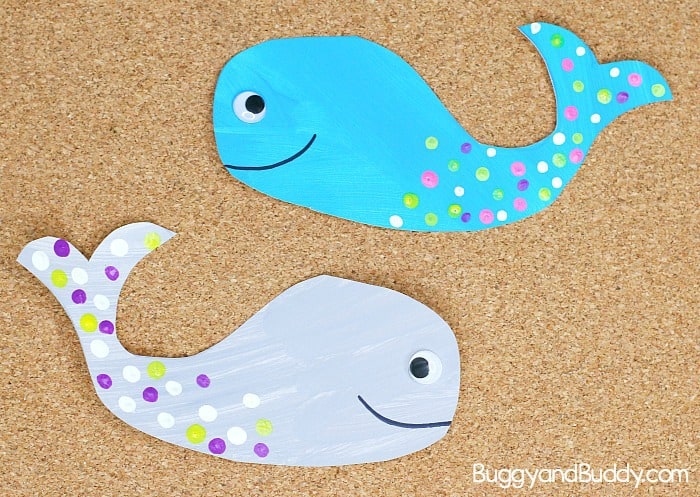 add an eye and mouth to your whale craft