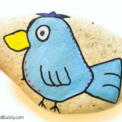 DIY Painted Bird Rock Tutorial