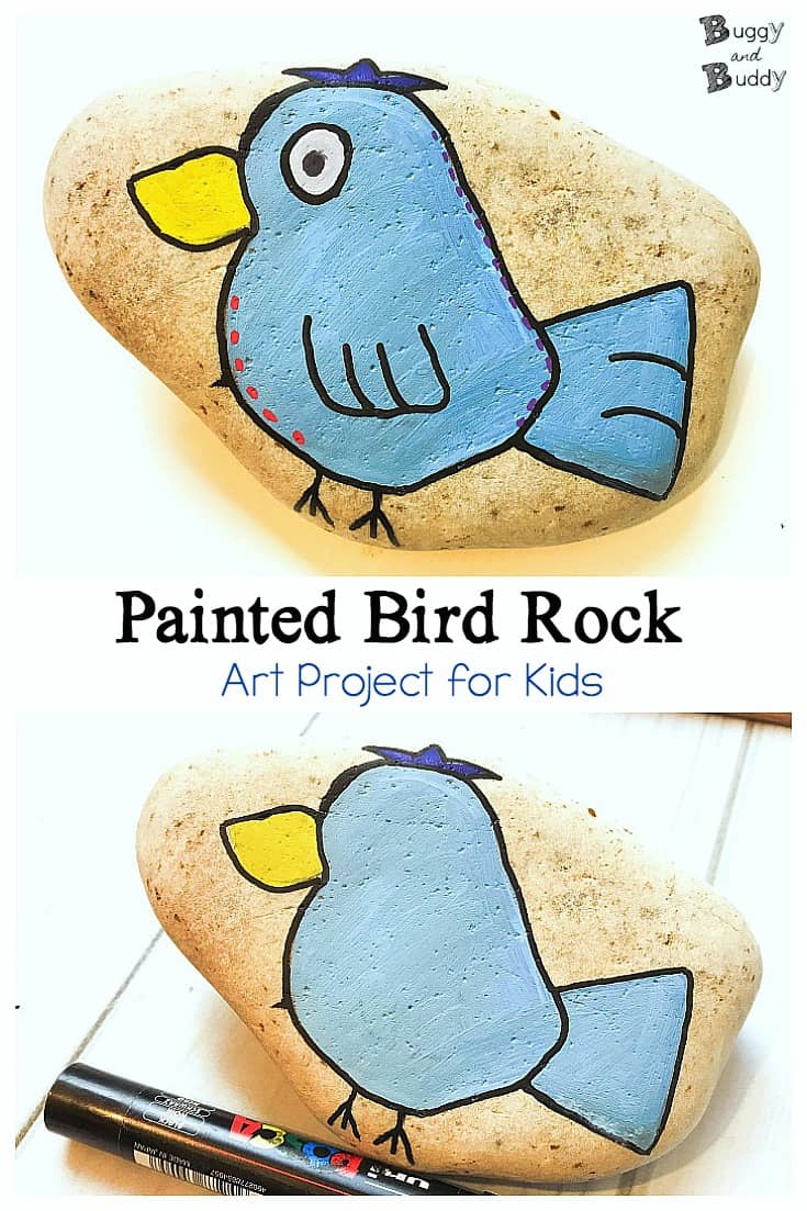 Diy Painted Bird Rock Tutorial Buggy And Buddy