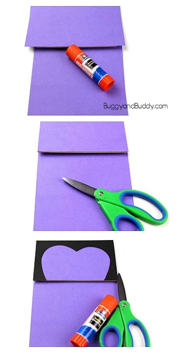 glue paper onto the paper bag to make your butterfly puppet