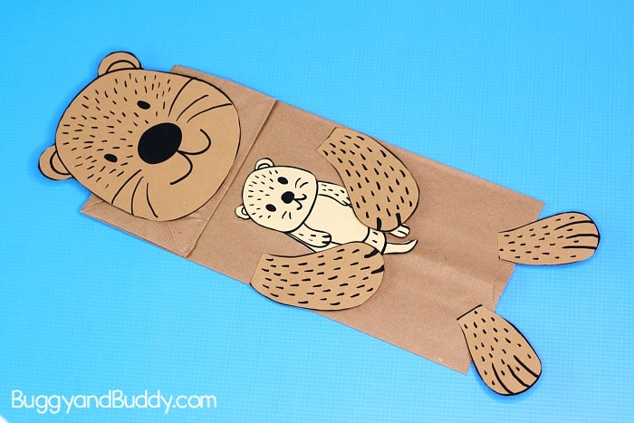 add details to your sea otter puppet craft